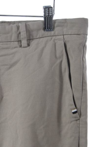 BOSS Mens Beige Chino Pants Cotton Zip Closure Size 32