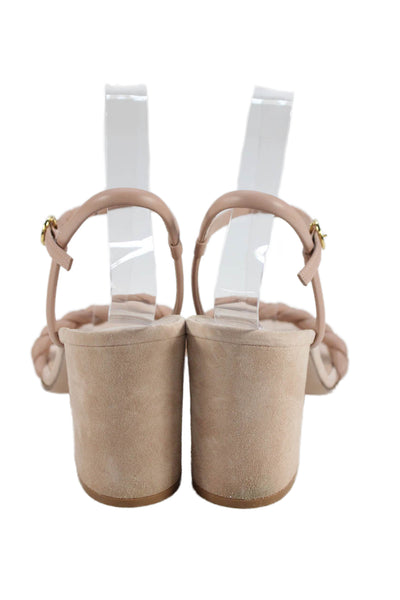 Gianvito Rossi Womens Leather Ankle Strap Sandals Heels Pink Size 39.5 9.5