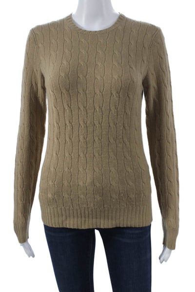 Ralph Lauren Black Label Women Beige Cashmere Pullover Size S