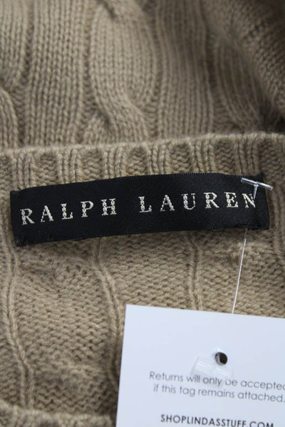 Ralph Lauren Black Label Women Beige Cashmere Pullover Size S