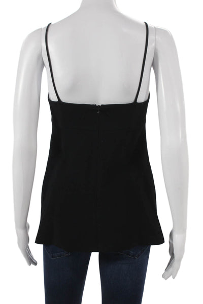Cushnie Et Ochs Women Black Viscose Sleeveless Square Neck Tunic Zip Size 4