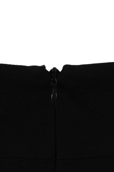 Cushnie Et Ochs Women Black Viscose Sleeveless Square Neck Tunic Zip Size 4