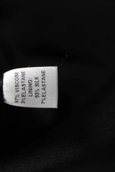 Cushnie Et Ochs Women Black Viscose Sleeveless Square Neck Tunic Zip Size 4