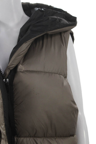 MNG Womens Puffer Jacket Brown Polyester Sleeveless Zip Bust 44 Size M