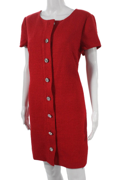 J. Mclaughlin Women A-Line Gray V-Neck Short Sleeve Dress Size 8