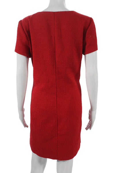 J. Mclaughlin Women A-Line Gray V-Neck Short Sleeve Dress Size 8