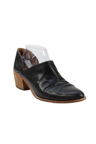Madewell Womens Leather Pointed Toe Heels Pumps Black Size 9.5