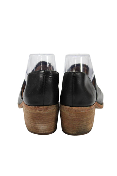 Madewell Womens Leather Pointed Toe Heels Pumps Black Size 9.5