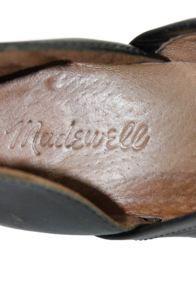 Madewell Womens Leather Pointed Toe Heels Pumps Black Size 9.5