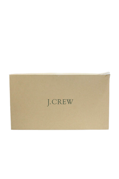 J Crew Leather Pull On Knee High Boots Heels Brown Size 10