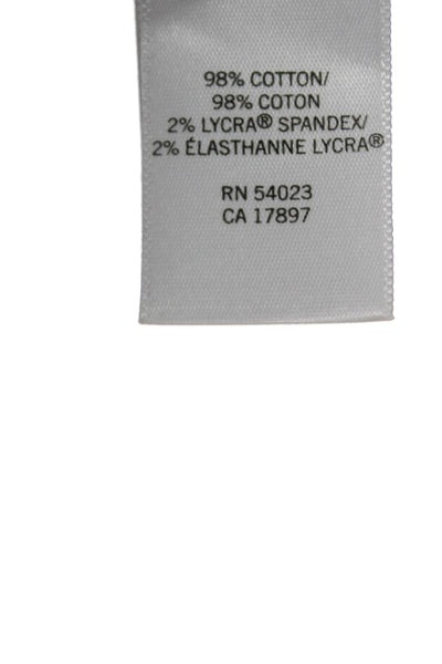 Banana Republic Womens Basic Gray Cotton Collared Long Sleeve Button-Up Size 2
