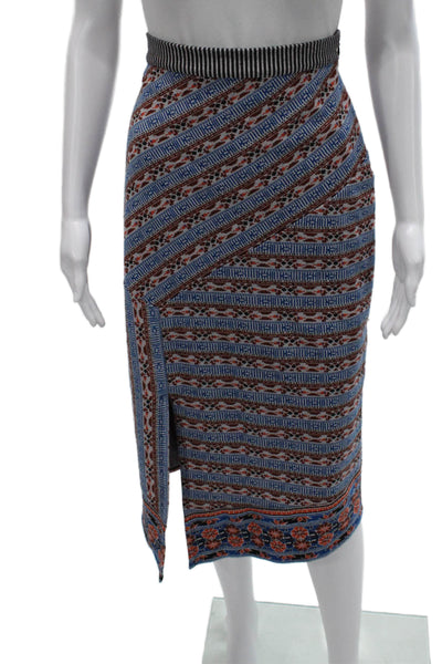 Akemi Kin Womens Multicolor Geometric Polyester Wrap Skirt Knee Length Size S