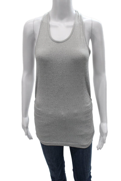 Athleta Women Sleeveless Scoop Neck Basic Tank Gray Pullover Size S
