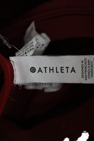 Athleta Women Red Basic Tank Scoop Neck Nylon Sleeveless Size S