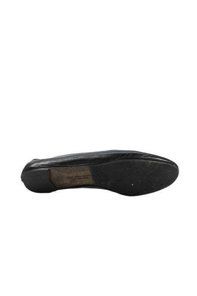 Vera Wang Lavender Label Womens Slip On Round Toe Leather Ballet Flats Black 8.5