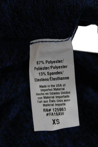 Beyond Yoga Women Track Jacket Blue Flecked Zip Long Sleeve Polyester Size XS