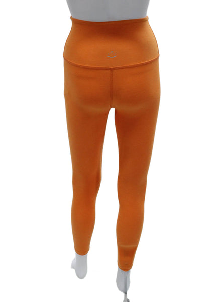 Beyond Yoga Women Orange Solid Polyester Leggings Size XS
