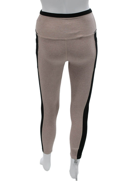 Beyond Yoga Womens Ankle Leggings Beige Colorblock Polyester Pull On Size XS