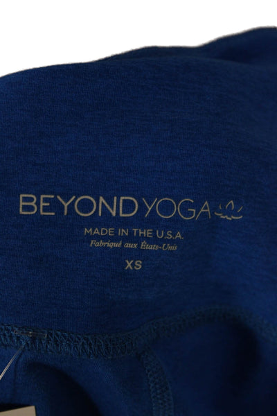 Beyond Yoga Women Ankle Leggings Blue Polyester Solid Size XS