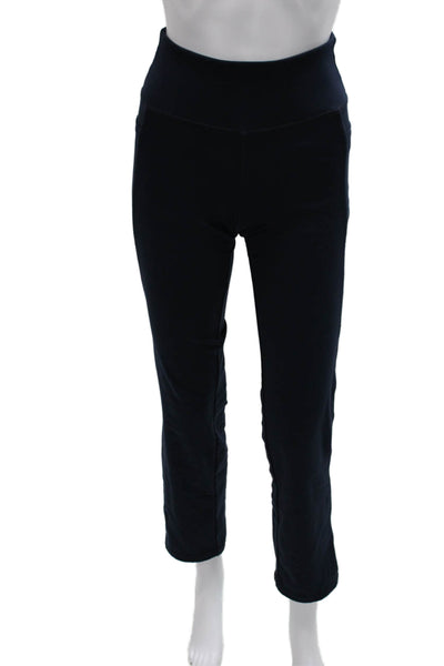 Jockey Women Ankle Leggings Blue Polyester Solid Pull On Size XS
