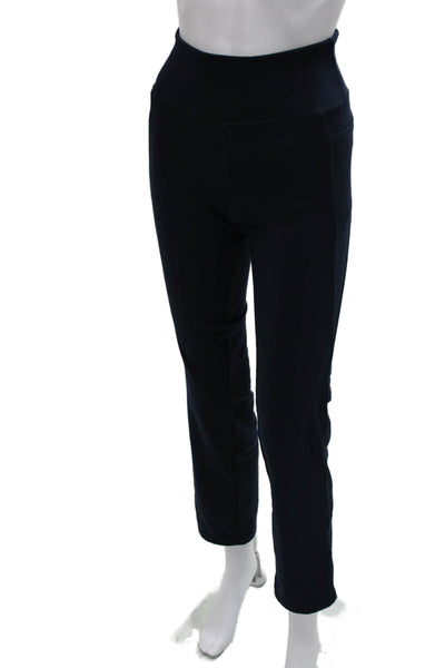 Jockey Women Ankle Leggings Blue Polyester Solid Pull On Size XS