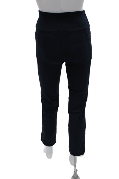Jockey Women Ankle Leggings Blue Polyester Solid Pull On Size XS