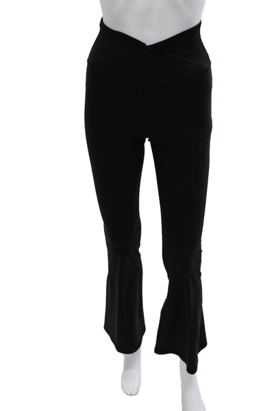Yogalicious Womens Black Polyester Solid Pull On Leggings Size XS