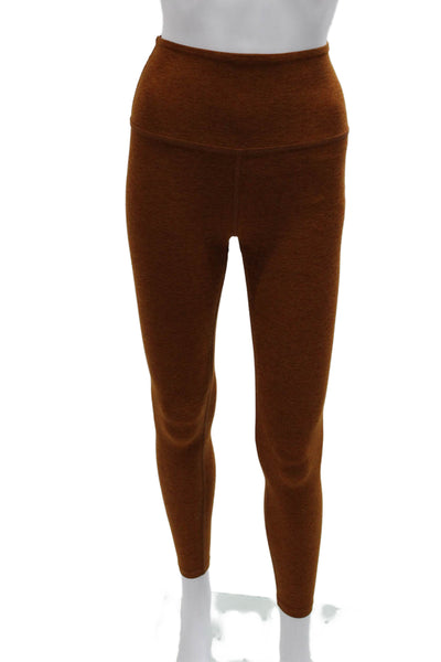 Beyond Yoga Women Ankle Leggings Flecked Brown Polyester Size XS