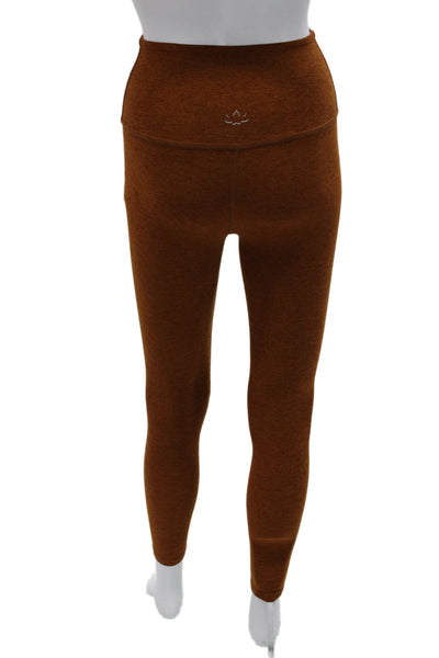 Beyond Yoga Women Ankle Leggings Flecked Brown Polyester Size XS