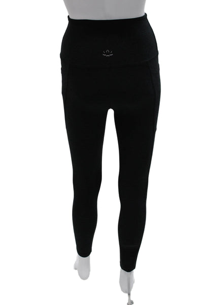Beyond Yoga Womens Ankle Leggings Black Polyester Pull On Size S