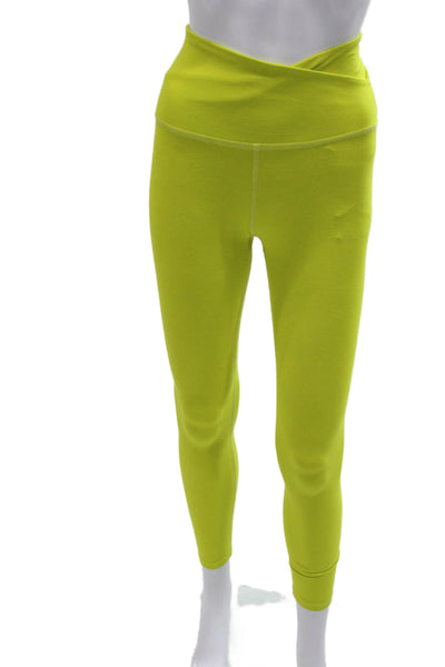 Beyond Yoga Women Ankle Leggings Yellow Polyester Size XS