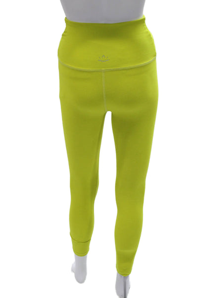 Beyond Yoga Women Ankle Leggings Yellow Polyester Size XS