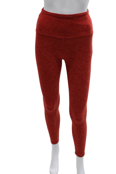 Beyond Yoga Women Red Flecked Ankle Leggings Polyester Size M