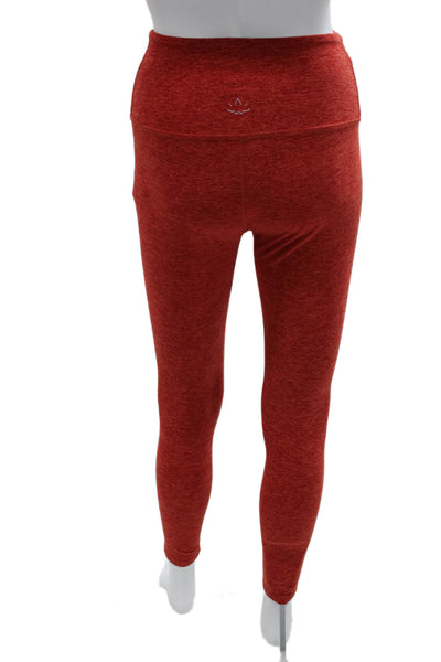 Beyond Yoga Women Red Flecked Ankle Leggings Polyester Size M
