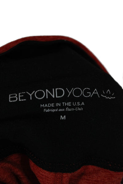 Beyond Yoga Women Red Flecked Ankle Leggings Polyester Size M