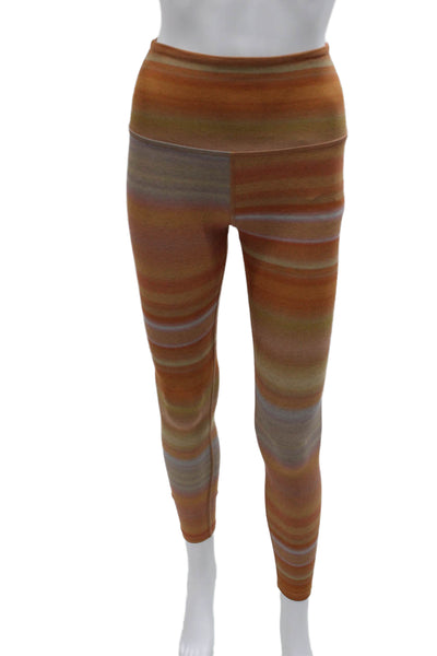 Beyond Yoga Women Ankle Striped Multicolor Polyester Leggings Size S