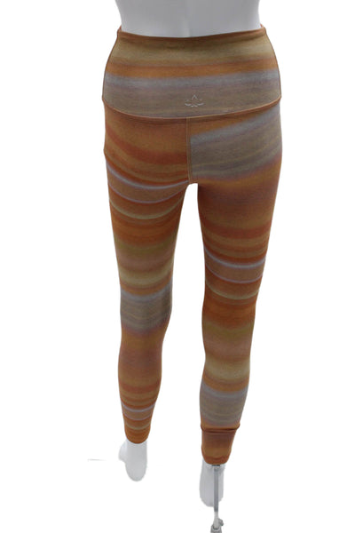 Beyond Yoga Women Ankle Striped Multicolor Polyester Leggings Size S