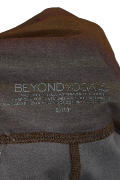 Beyond Yoga Women Ankle Striped Multicolor Polyester Leggings Size S