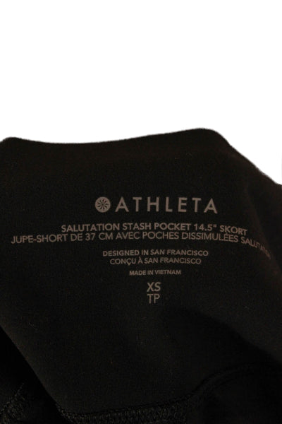 Athleta Women Athletic Black Pull On Short Skort Solid Size XS