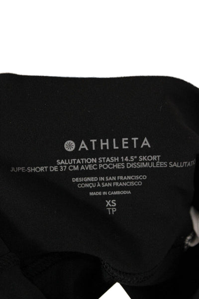 Athleta Womens Athletic Black Skort Short Polyester Size XS