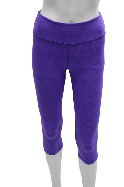 Beyond Yoga Women Purple Flecked Capri Leggings Polyester Size XS