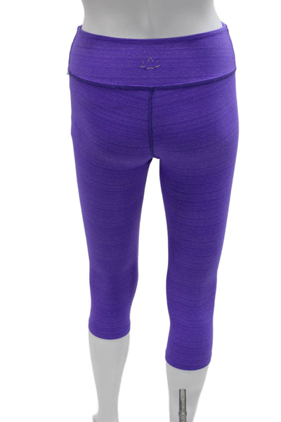 Beyond Yoga Women Purple Flecked Capri Leggings Polyester Size XS