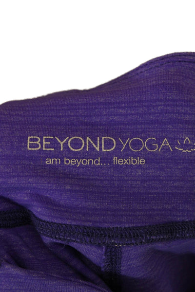 Beyond Yoga Women Purple Flecked Capri Leggings Polyester Size XS