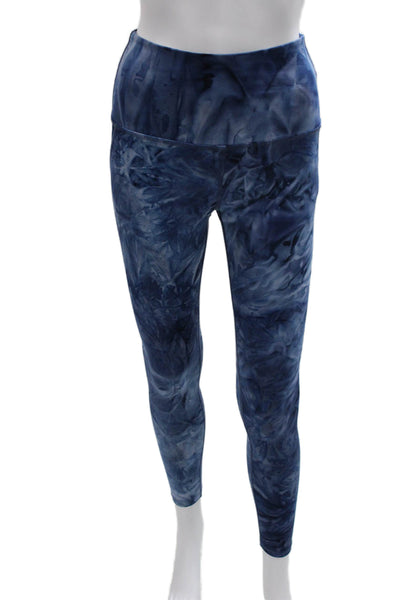Beyond Yoga Womens Blue Tie Dye Ankle Leggings Polyester Pull On Size S