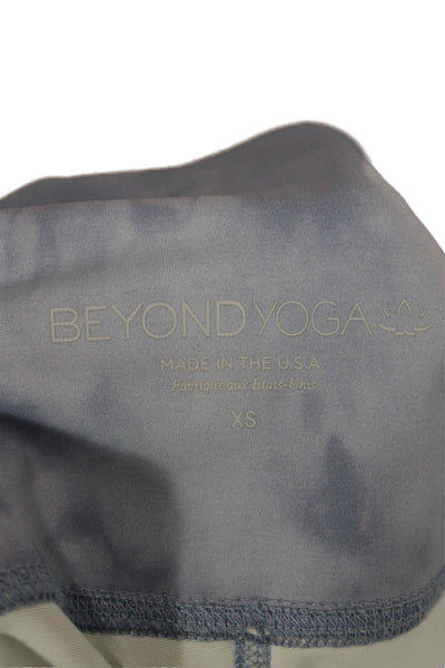 Beyond Yoga Womens Ankle Tie Dye Blue Polyester Leggings Size XS