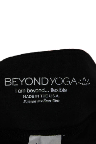 Beyond Yoga Womens Ankle Leggings Black Supplex Pull On Size S