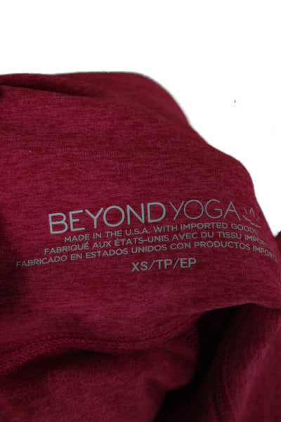 Beyond Yoga Womens Ankle Leggings Pink Polyester Solid Size XS