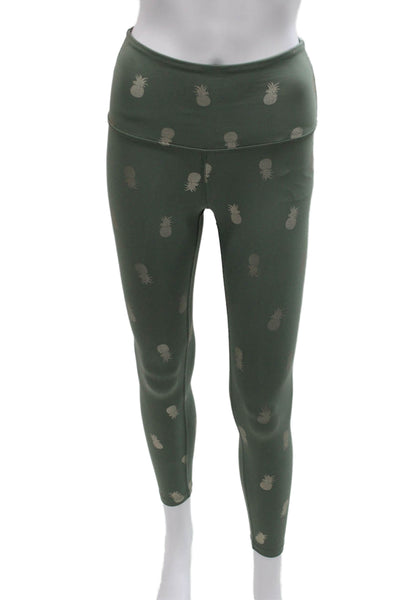 Beyond Yoga Womens Pineapple Green Ankle Leggings Polyester Size XS
