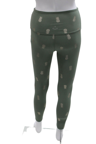 Beyond Yoga Womens Pineapple Green Ankle Leggings Polyester Size XS