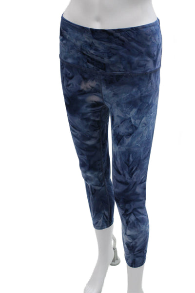 Beyond Yoga Womens Capri Leggings Blue Tie Dye Polyester Blend Pull On Size XS